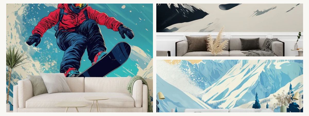 Snowboard wallpaper design for board-sports fans