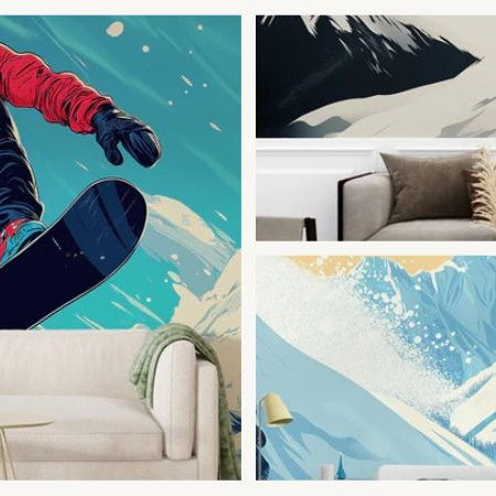 Snowboard wallpaper design for board-sports fans