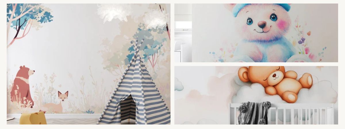 bear wallpaper child's bedroom