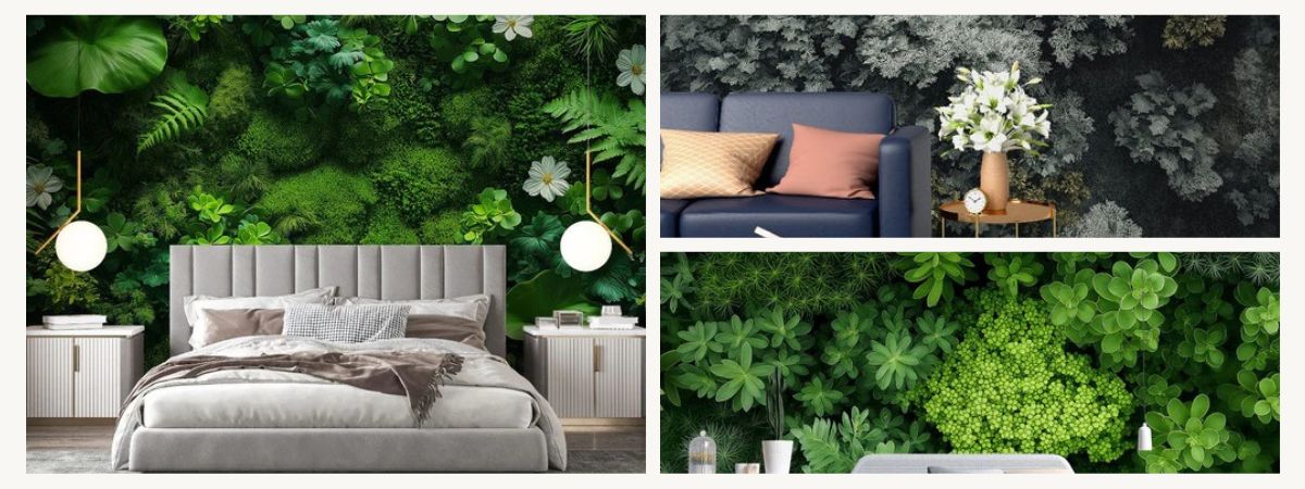 green wall wallpaper trending
