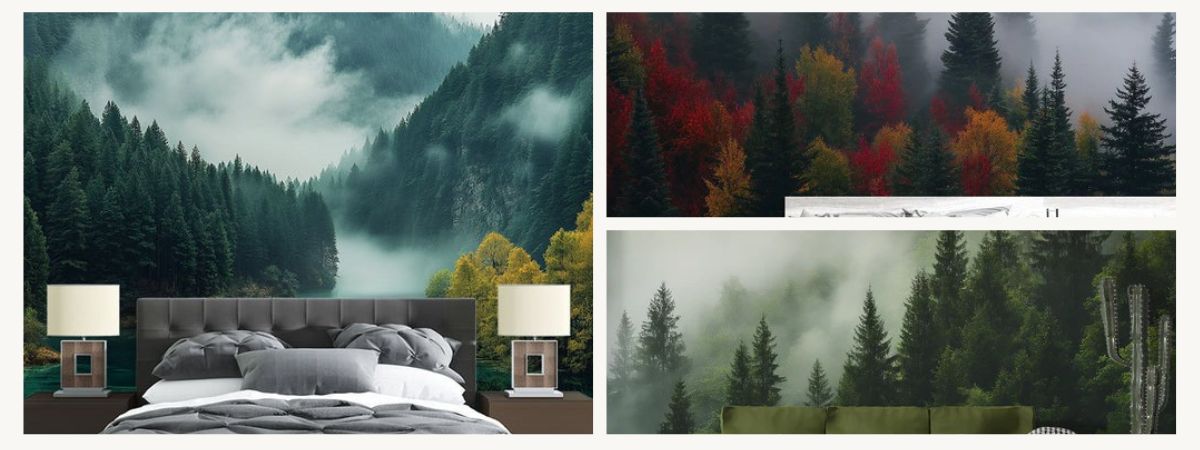 misty forest wallpaper bedroom benefits