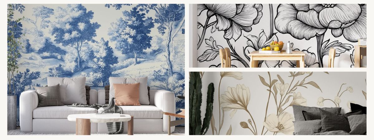 shabby chic wallpaper room and decor