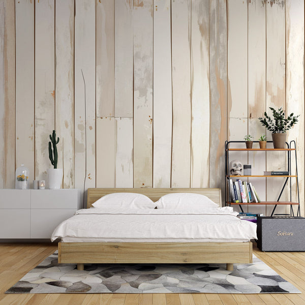 Wood imitation mural wallpaper