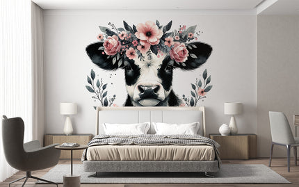 Cow mural wallpaper