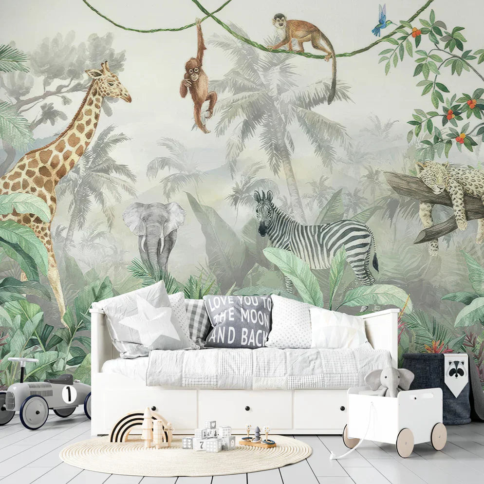 Jungle Animal Mural Wallpaper