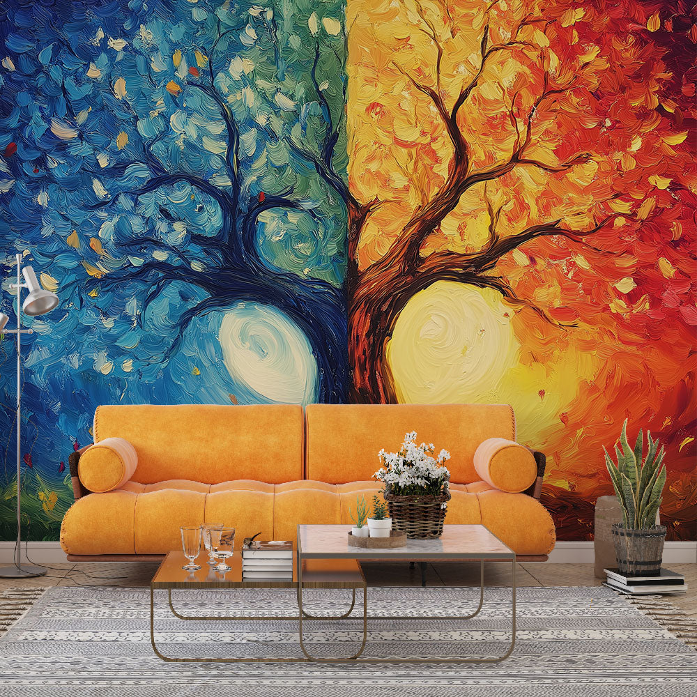 Chalkboard mural wallpaper