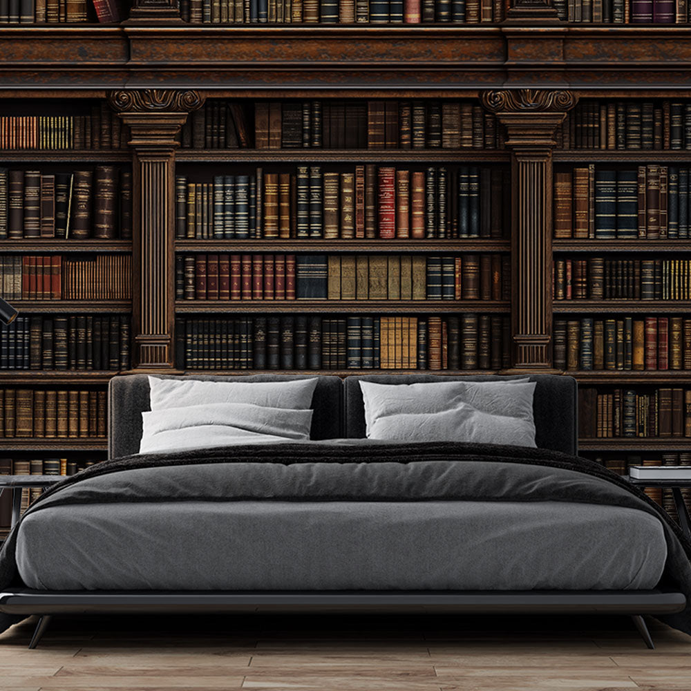 Library mural wallpaper