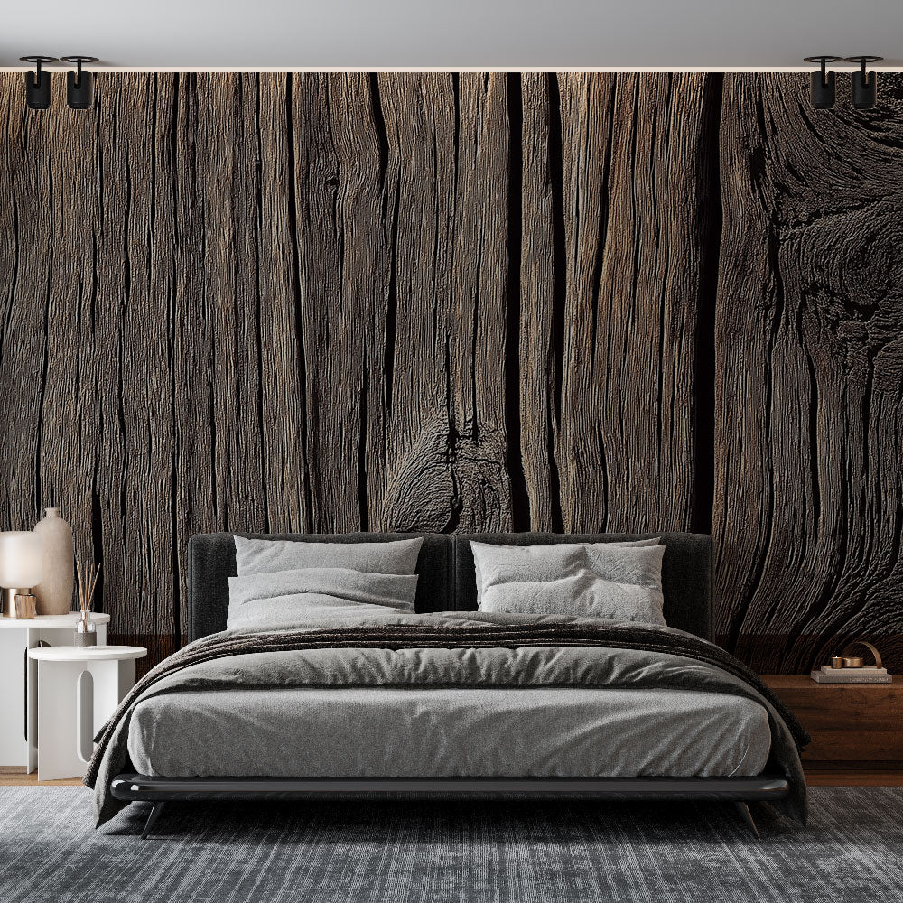 Grey mural wallpaper