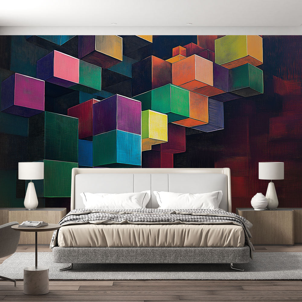 Cube mural wallpaper