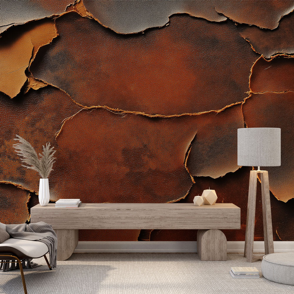 Leather mural wallpaper
