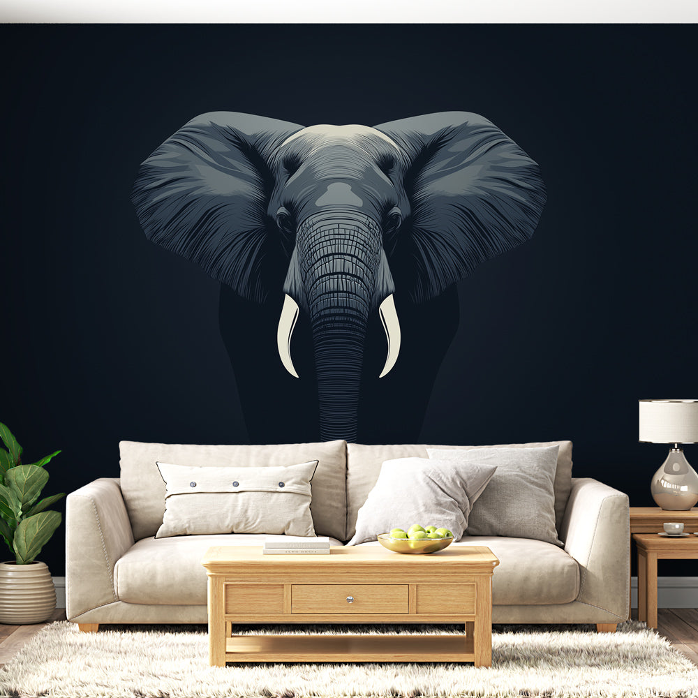 Elephant Mural Wallpaper