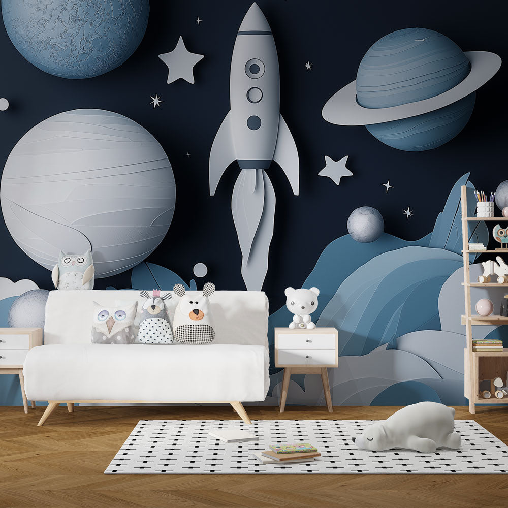 Space mural wallpaper