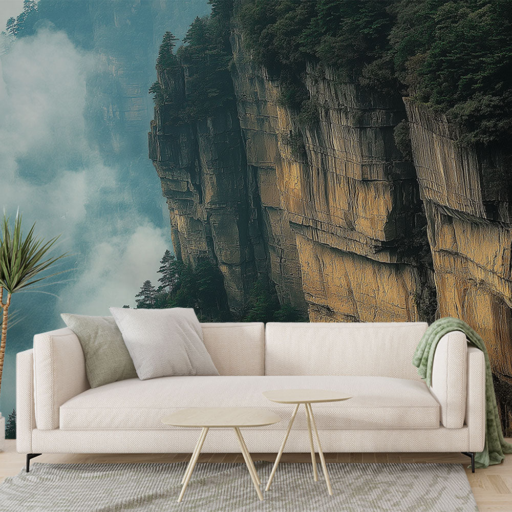 Cliff mural wallpaper
