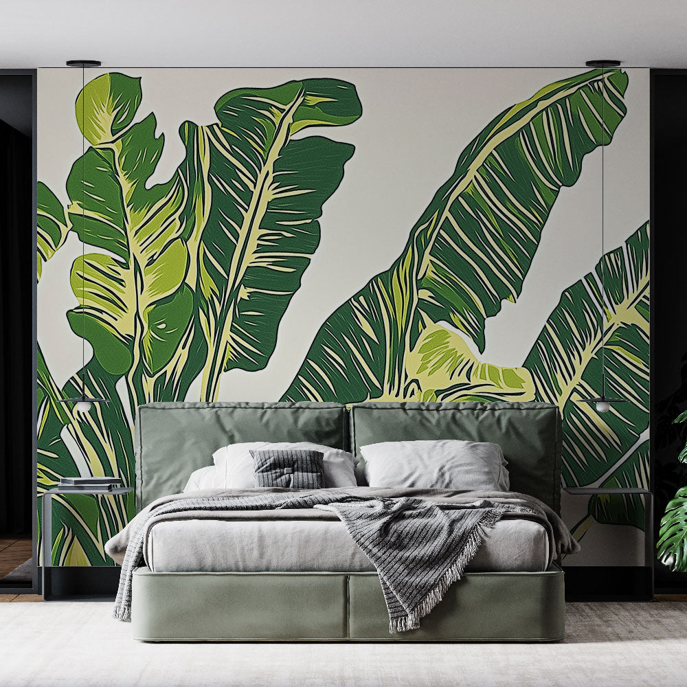 banana tree mural wallpaper