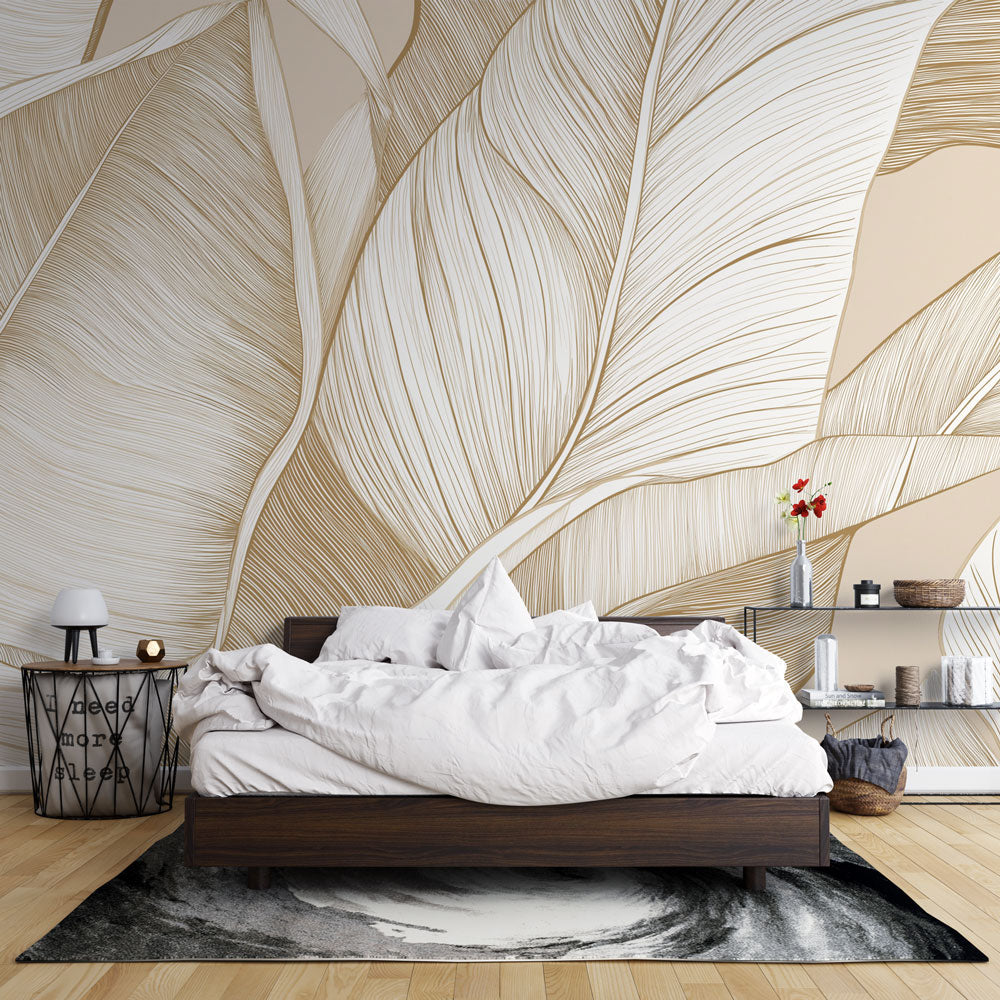 beige mural wallpaper