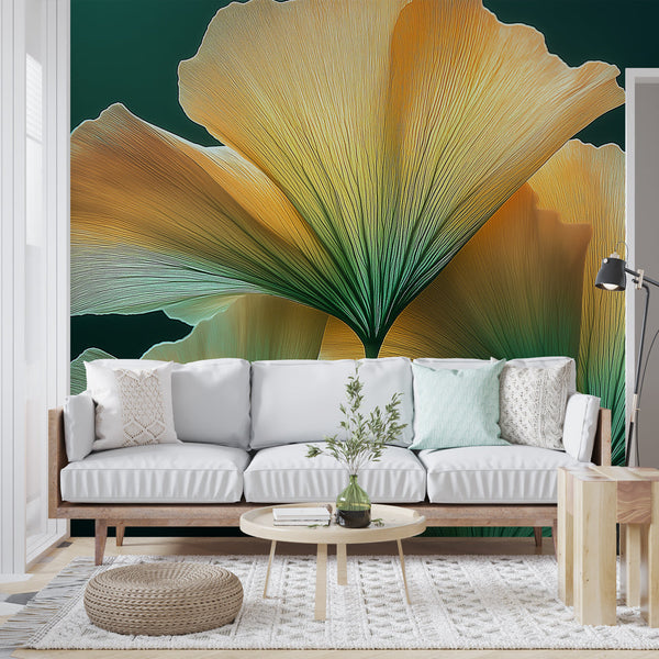 Ginkgo mural wallpaper