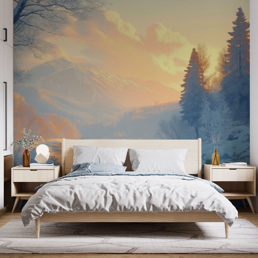 Winter mural wallpaper
