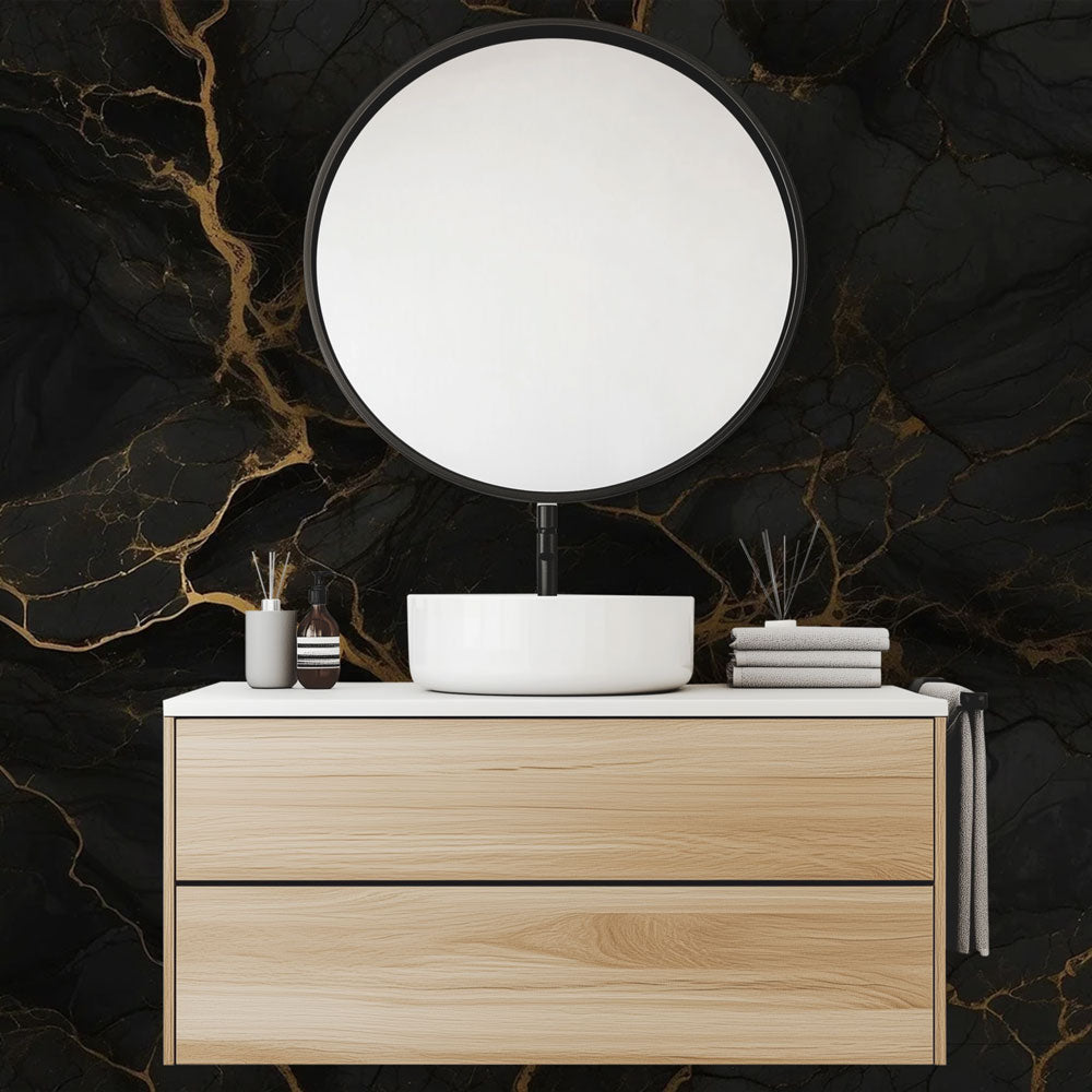 Black mural wallpaper