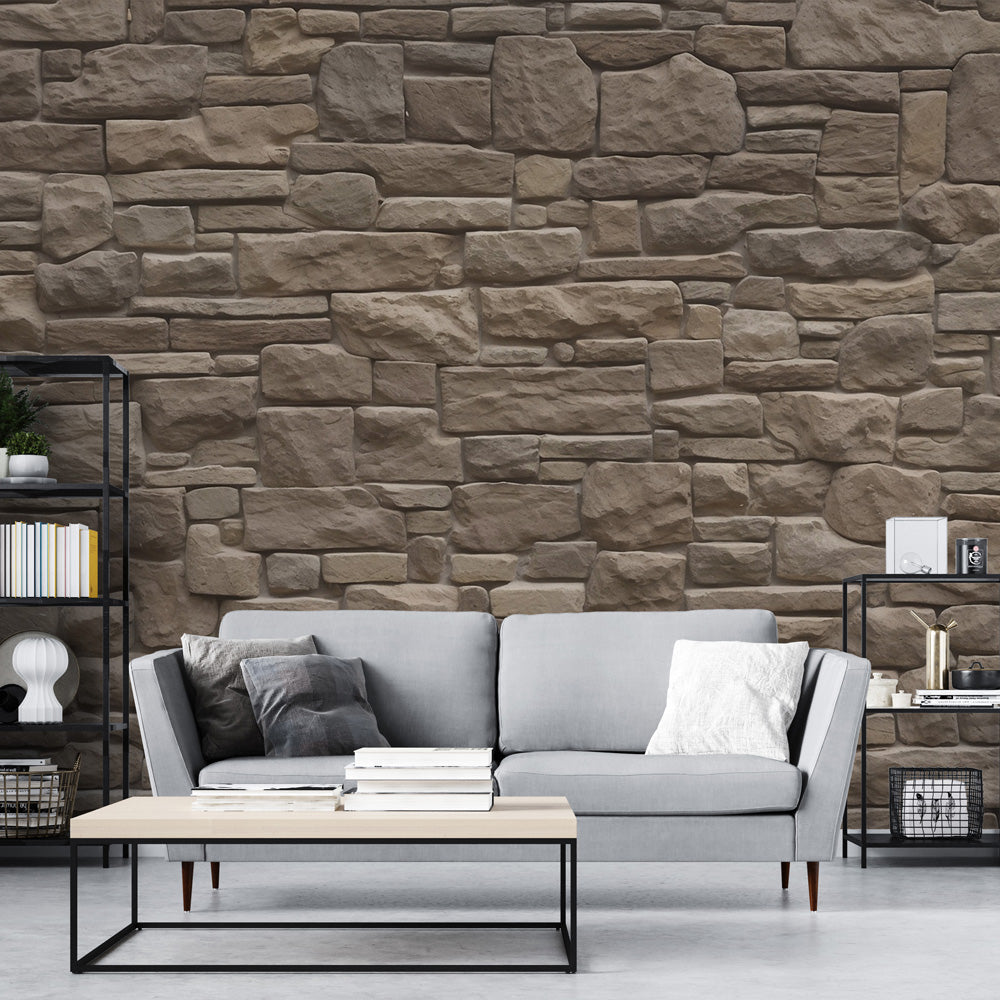 Brown mural wallpaper