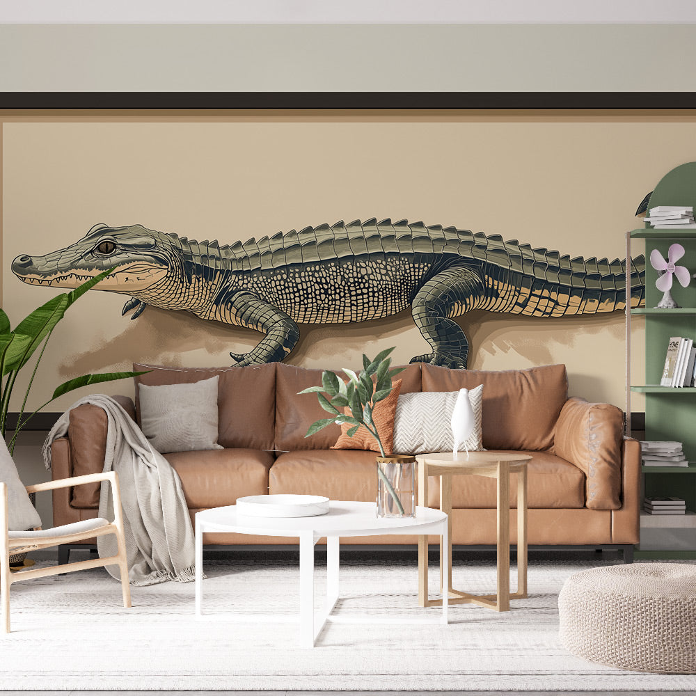 Crocodile Mural Wallpaper