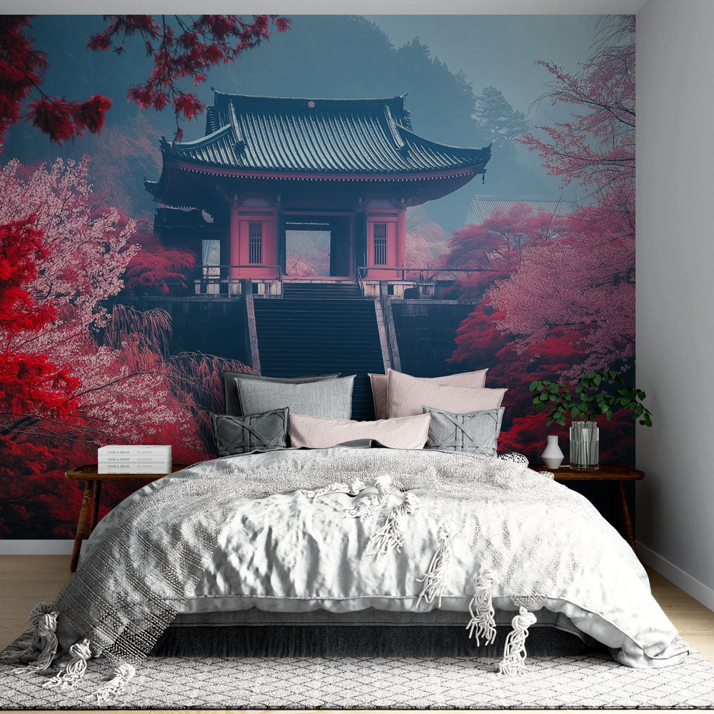 Japanese temple mural wallpaper