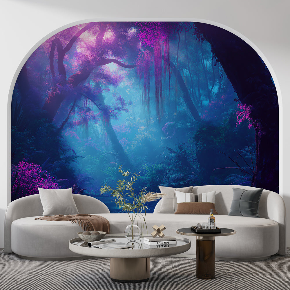 Duck Blue Jungle Mural Wallpaper