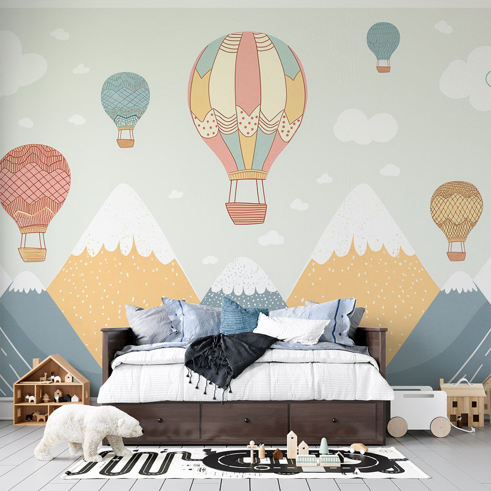 Hot Air Balloon Mural Wallpaper