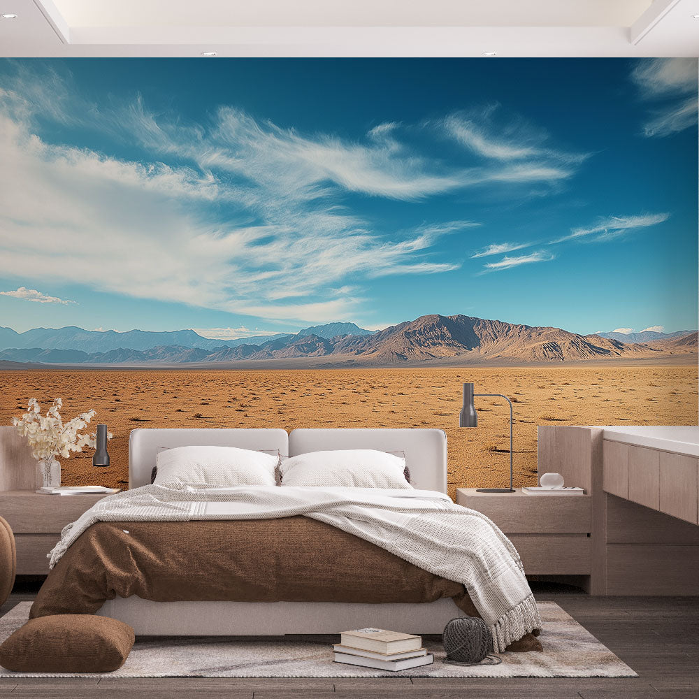 Arid landscape mural wallpaper