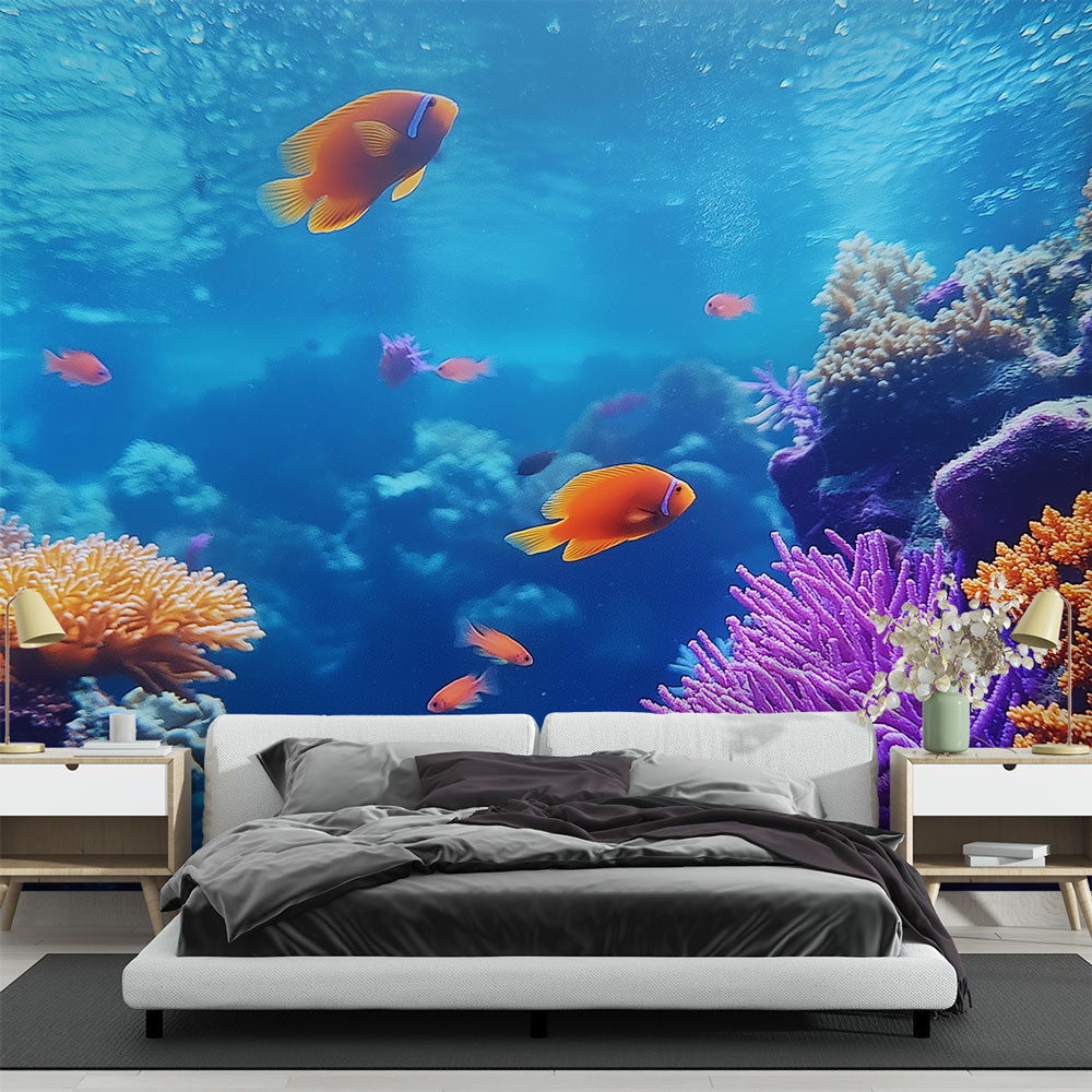 Coral and reef mural wallpaper