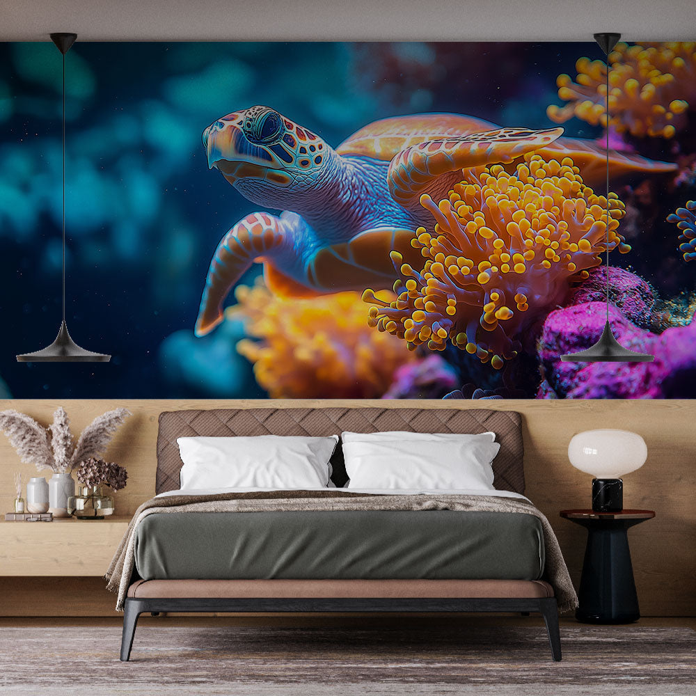 Turtle Mural Wallpaper