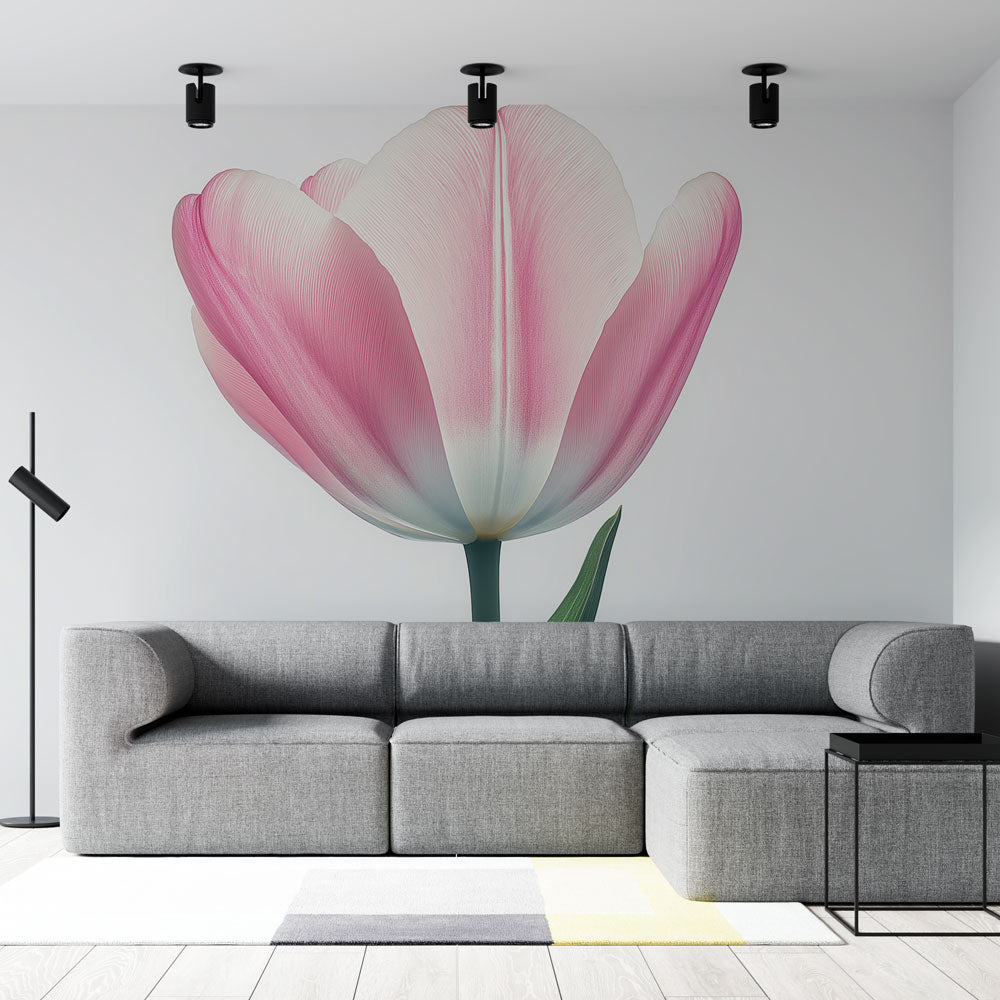 Watercolor floral mural wallpaper