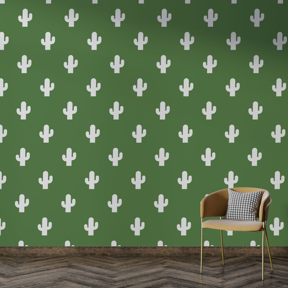 green mural wallpaper