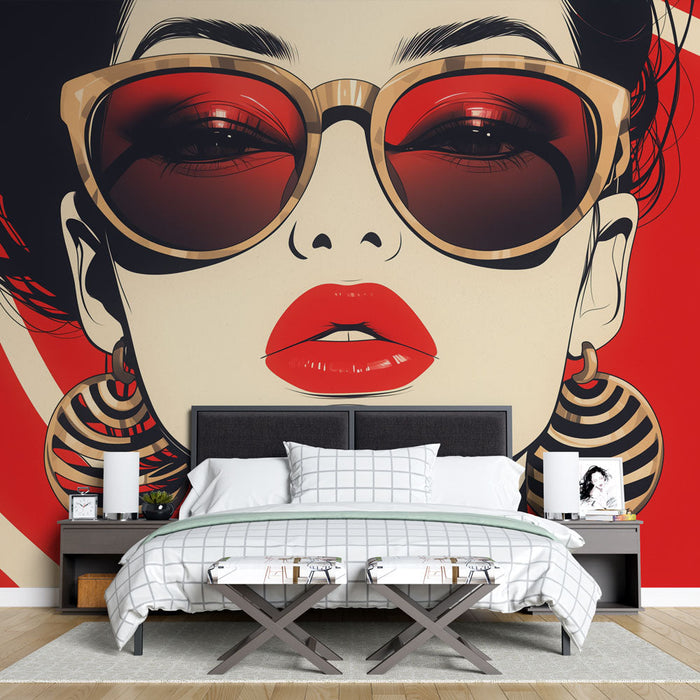 Fototapet pop art | Modern retro porträtt