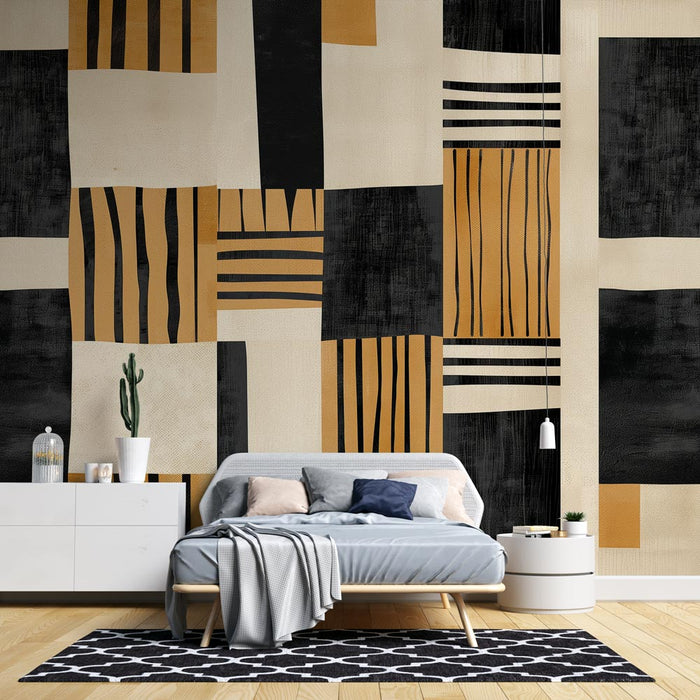 Mural Wallpaper African Ethnic | Tricolor Kente Symbol