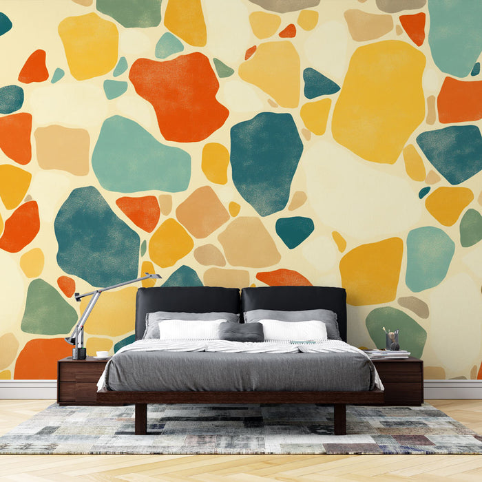 Terrazzo Mural Wallpaper | Mustard