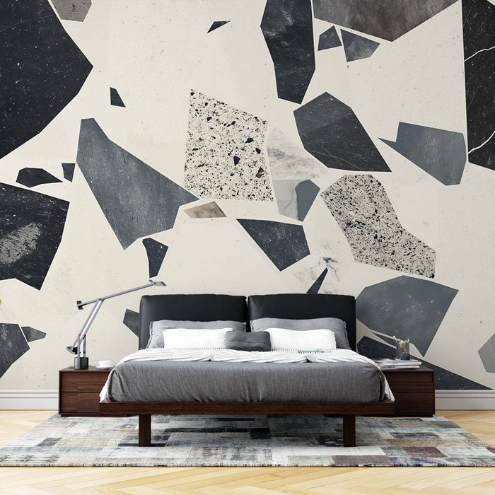 Terrazzo Mural Tapet | Monochrome