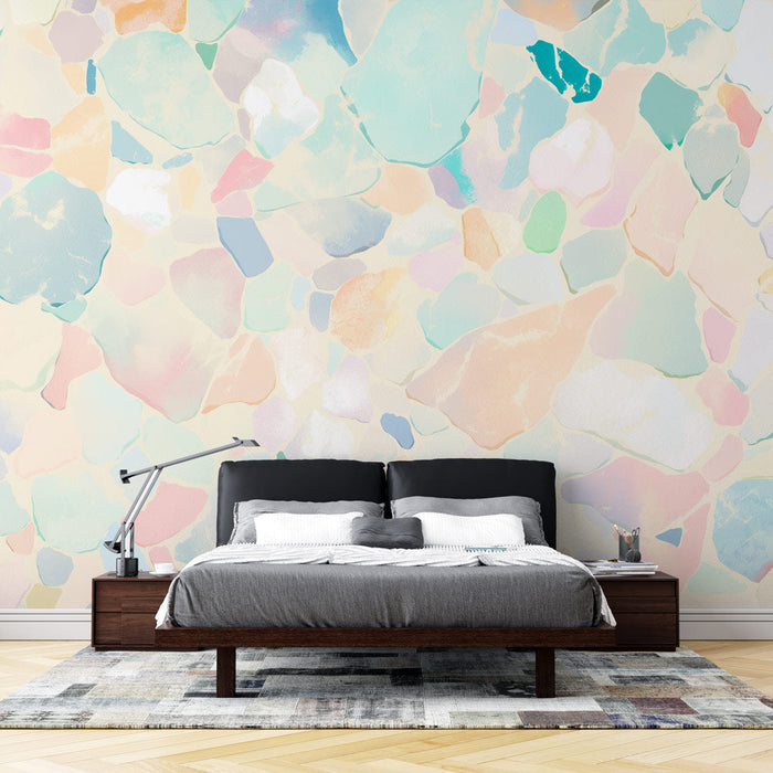 Terrazzo Mural Tapet | Pastel Multicolor