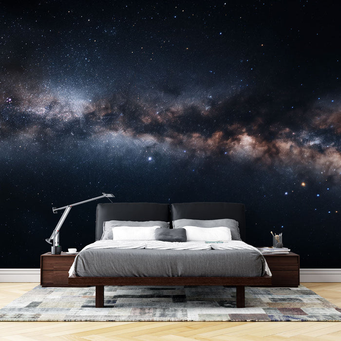 Space Mural Wallpaper | Milky Way in Midnight Blue