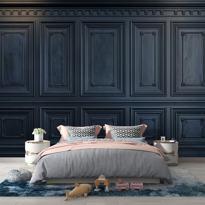 Tapete boiserie | Klasični dizajn u crnoj boji