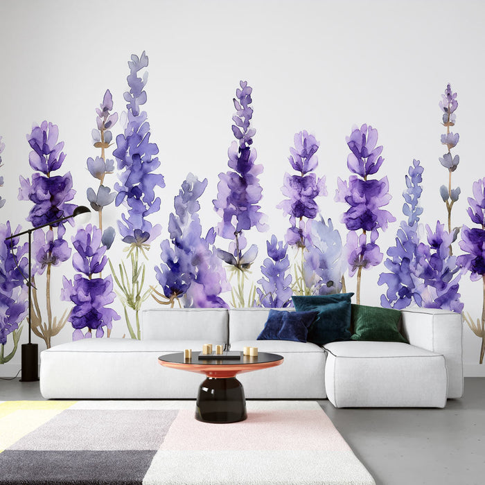 Papel de parede floral | Lavanda no período de verão