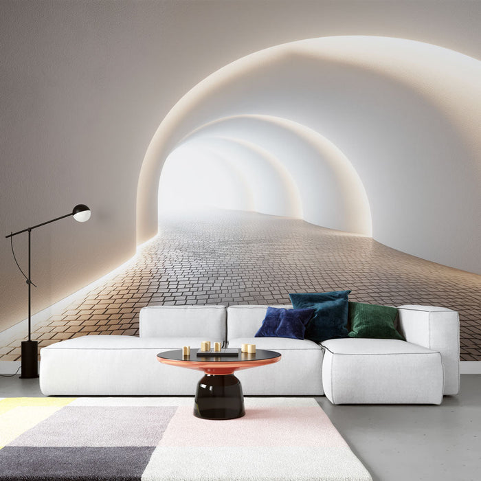 Mural Wallpaper Optical Illusion | Light Arches