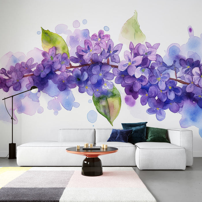 Floral Wallpaper | Lilac Painting