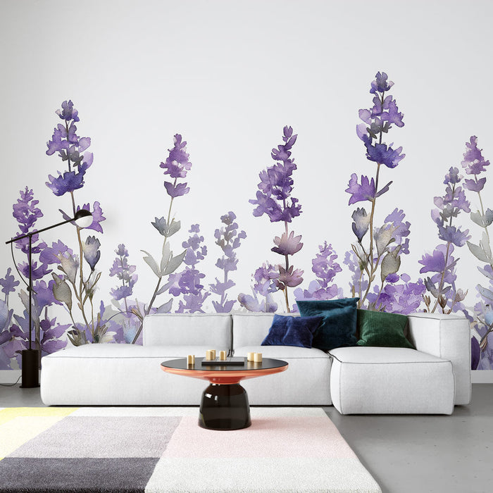 Papel de parede floral | Padrões de lavanda selvagem