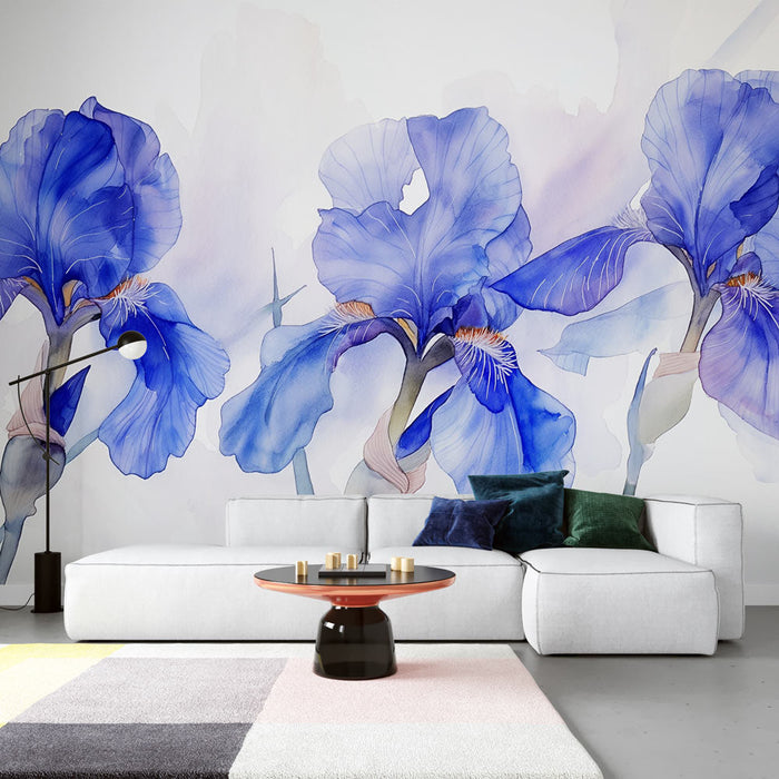 Floral Wallpaper | Giant Blue Irises