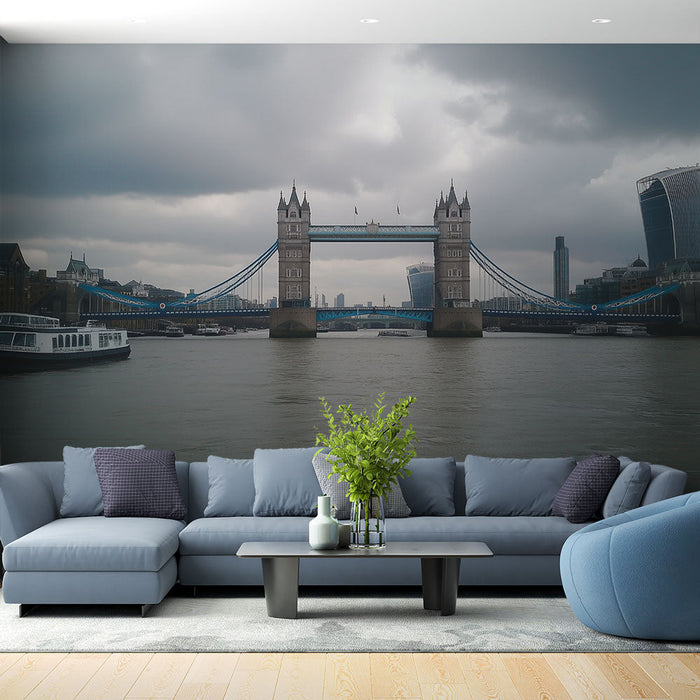 Mural Wallpaper iconic-bridge | View of a historic city