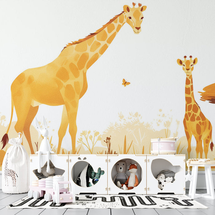 Savannah Mural Wallpaper | Giraffes