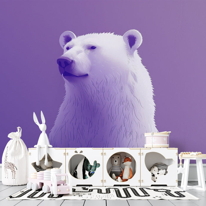 White Bear Mural Wallpaper | Curiosity Well Placed