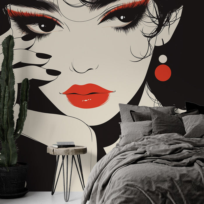 Fototapet pop art | I rød og sort