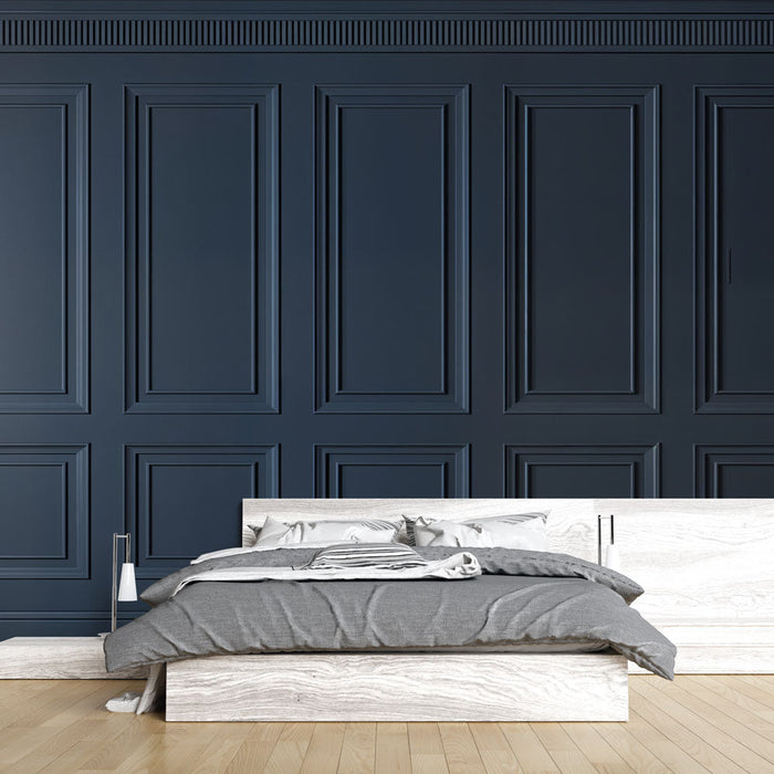 Carta da parati moulure | Élégance Classique Bleu Nuit