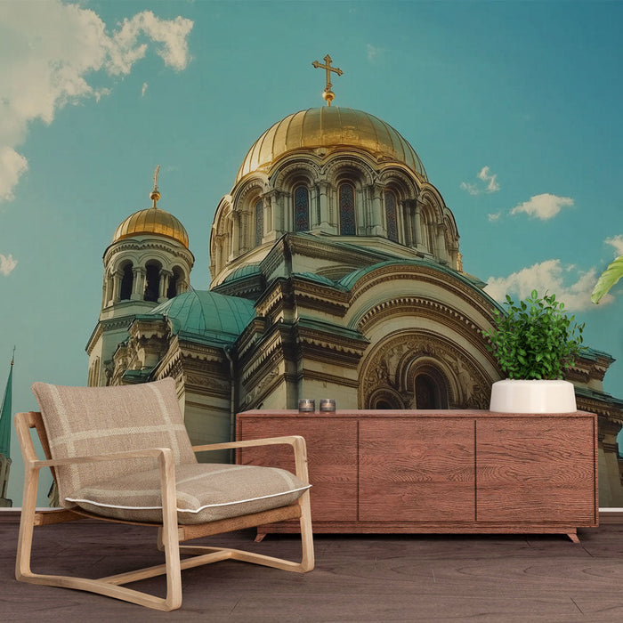 Tapete goldene kathedrale | Majestätische Architektur